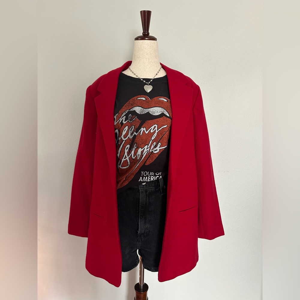 Vintage Red Blazer (100% new wool)